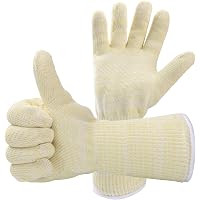 Gants De Barbecue Anti-Chaleur 500°C – Taille Universelle, Manches Longues – Pour Grill, Four, Cheminée, Soudure