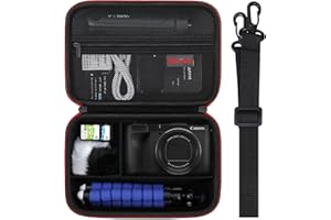 Elonbo Tasche für die Sony ZV-1F/ ZV-1 II/ZV-1/ ZV-E10/ ZV-E10 II Vlog-Digitalkamera. Reisekamera-Hülle passt auch zu Zubehör-Sets für Vlogger wie Tripods, Mikrofone und Griffen, Schwarz