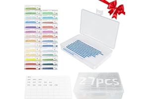 AIKUSICK 27pcs Diamond Painting Storage Containers Trays, Diamond Art Accessories Diamond Painting Trays with Lids, 2-in-1 Storage and Diamond Art Trays, Bead Storage & Line-Up, Box Package