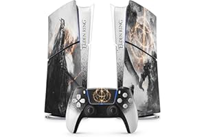 FFRAME Sticker PS 5 Cercle d'Elden, Autocollant PS 5, Console et Manette, Edition Slim Digital, Skin MALENIA (1 Manette)