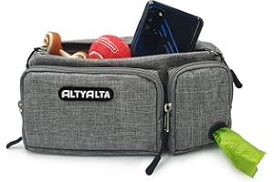 ALTYALTA EZ Dog Walking Bumbags, Dog Training Treat Pouch, Easily for Walking with Dogs, Waste Bag Dispenser, Grey Melange