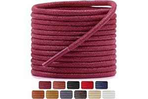 Dafannis Lacci per Scarpe Cerati, ø2,5 mm Lacci Business, 2 Paia Lacci Stringhe Rotonde e Sottili, per Scarpe Stringate Oxford,Derby,Brogue,Chukka,Desert,Ankle Boot