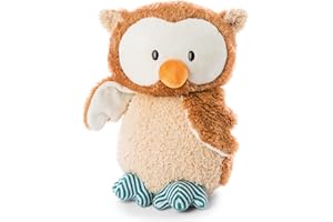 NICI 47095 Kuscheltier Baby Owlino 70 cm Plüschtier für Mädchen, Jungen & Babys – Stofftier Eule zum Kuscheln, Spielen & Schlafen – Gemütliches Schmusetier ab 0 Monaten, BRAUN/GRÜN