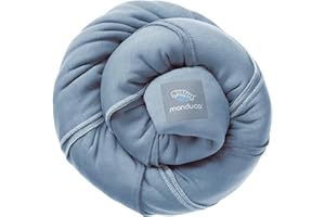 manduca Sling - Fasciatoio Neonato - Marsupio Elastico e per neonati dalla nascita fino a 15 kg - Puro cotone biologico - Certificato GOTS, Blu Cielo