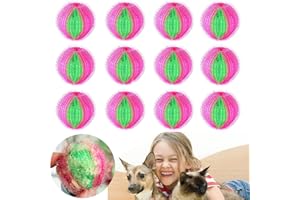 DIKO 12 Stück Tierhaarentferner Waschmaschine, Waschbälle, Waschmaschine Ball, Waschkugel Flusenentferner, für Entfernt Fell in Trockner und Waschmaschine