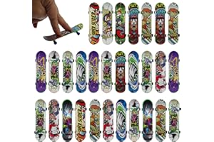 POPAPIE 30 Stück Mini Skateboard Fingerskateboards Set Zufällige Muster Fingerboard für Finger Professionelles Finger Skateboard Spielzeug für Kindergeburtstag Kreatives Gastgeschenke