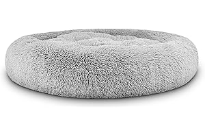 THE DOG'S BALLS The Dog's Bed Replacement Cover ONLY For The Dog’s Bed Sound Sleep Donut Dog Bed Replacement Cover, XL Silver Grey Fur, Veterinary Approved