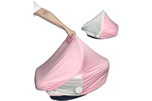 INELIHOO Capote Cosy Bébé 3 en 1 Universalle Dais pour siège-auto Capote Bébé Pare Soleil Cosy et Voile Élastique Occultant Moustiquaire et housse occultante pour porte-bébés