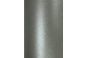 ‎NETUNO Netuno 20x Bastelkarton Perlmutt-Dunkel-Grau DIN A4 210x 297 mm 280g Aster Metallic Grey Perlmuttkarton Bastelpapier glänzend Perlglanz-Karton für Hochzeit Geburtstag Weihnachten Taufe
