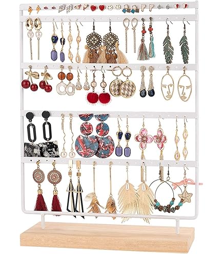 Belle Vous Zwart Metalen Oorbellen Organizer Sieraden Display Standaard