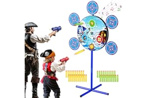 fygurso Shooting Game Toys,Pirate Themed shooting Interactive Target with 2 Toy Guns 40 Foam Darts Kids Outdoor Indoor Toys for Birthday Halloween Xmas Gifts for 4 5 6 7 8 9 10+ Year Old Boys Kids