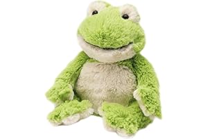 Bolsa de trigo Warmies de Peluche Rana, Calentable en Microondas, con Aroma a Lavanda Francesa, Oso Ponderado Adecuado para Todas las Edades, Enfriamiento en el Congelador para Alivio