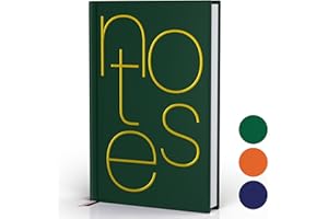 BICO Papier Journal Notebook for Women. A5 Notebook Hardback. Aesthetic Pretty Notebook. Lined Composition Notebook. Journals for Women & Men.180 pages-120 gsm Paper-Green Fabric Cover.