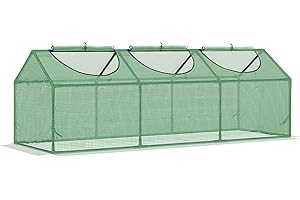 Outsunny Serra da Giardino a Casetta con Copertura in PE, Serra per Orto con Picchetti e Bordi Estesi per Piante e Fiori, 180x60x60cm, Verde