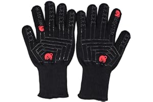 ‎MEATER MEATER Mitts, BBQ Handschuhe, Ofenhandschuhe, 275°C hitzebeständig - Silikon Grillhandschuhe zum Grillen, Räuchern, Backen, Kochen, Grillen und Backen - wasserdicht, rutschfest, extra Lange Stulpen