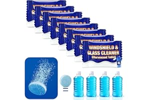 XIANGLONGY 200 L Pastiglie Lavavetri Effervescenti, 1 Compressa Equivalente a 4 litri di Concentrato e Diluente lavavetri, liquido lavavetri Auto, lavavetri Auto, liquido Tergicristalli Auto(50 Pezzi)