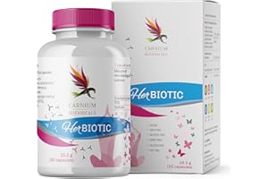 Carnium Botanicals Her Biotic – Complesso Probiotico con Lactobacillus, Bifidobacterium, Estratto di Mirtillo, D-Mannosio e Prebiotici – 6 ceppi batterici – 30 capsule vegane