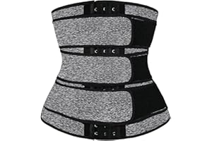 Technofit Waist Trainer, Taillenformer Gürtel mit Hakenverschluss verstellbar Bauchwickelgürtel