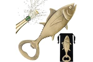 LKKCHER Apribottiglie per tonno, pescatore, idea regalo per pescatore, accessorio per pesca, decorazione per pescatori, regalo per la festa del papà, regalo di compleanno per pescatori, papà, nonno,