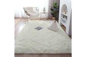 Offizon Soft Indoor Area Rugs, Smoothy Rugs 120x160 cm, Fluffy Large Rugs for Living Room, Bedrooms, Nursery Rug (Beige)
