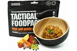 Tactical Foodpack Estofado de ternera con patatas en gran porción – comidas secas congeladas I listo para el consumo I MRE I Survival Alimentos Al aire libre I Senderismo I Expedición I Oficina