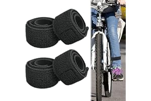 CHONGQILAO 2 Piezas Clips para Pantalones de Ciclismo, Elastico Pinzas Pantalones Bicicleta, Sujeta Pantalones Bicicleta Velcro, Banda Pantalon Bicicleta para Andar en Bicicleta, Trotar, Caminar, Montañismo