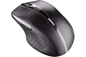 CHERRY MW 3000, mysz bezprzewodowa, ergonomiczna mysz praworęczna, mysz 6-przyciskowa: czujnik podczerwieni i wybierana rozdzielczość, antypoślizgowe gumowe boki, czarny