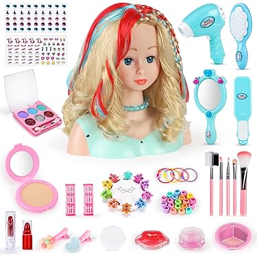 Bambola Influencer Make Up - Testa Truccabile Con Occhi Cambia Colore, Set Completo Di Accessori - Foto 5