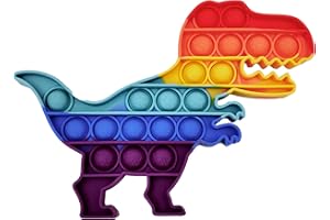 FIDGETARIAN Pop it Fidget Toy - Push Pop it Antiestres Niños - Push Pop Bubble Fidget Juguetes Antiestres - Sensorial Herramientas Para Aliviar el Estrés y la Ansiedad Para Niños y Adultos I Dinosaurio