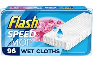 Flash Speedmop Wet Cloth Refills, Floor Cleaner, Wild Orchid, 96 Count (24 x 4)