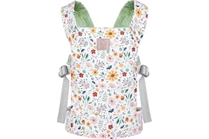 GAGAKU Puppentrage Babytrage für Puppen Bauchtrage Puppe Kinder Babytrage Spielzeug Trage Puppen Zubehör - Grün - Kiefernzapfen