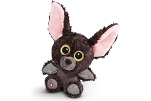 Nici 45552 Glubschis Cuddly Toy Bat Baako 15cm, Star, Shimmering Silver