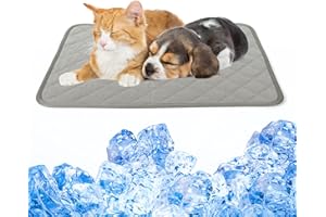 Lollanda Kühlmatte für Hunde und Katze 50 x 40CM, Selbstkühlende Matte Hunde Katzen, Haustier Kühlmatte Selbstkühlende, Kühlmatte Hunde Katzen für Sommer (Asiatische Größe M = EU Größe S, Grau)