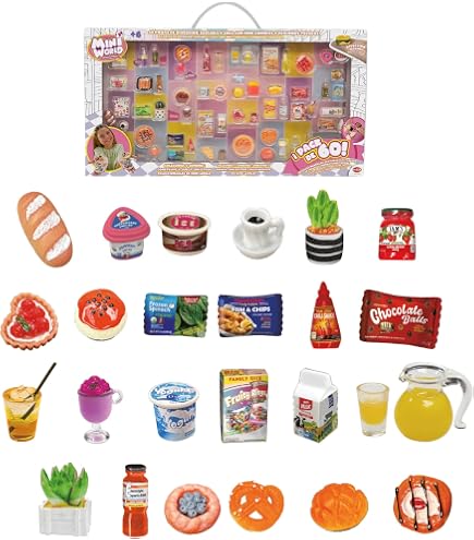 Mini World Kit Essentiel Bizak – 72 Capsules Surprises Avec Aliments, Conserves Et Ustensiles – Carnet Et Autocollants Inclus – Dès 6 Ans