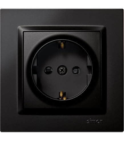 SIMON - Bouton poussoir électrique, interrupteur mural intérieur, Simon 10 Series, facile à installer, avec cadre, couvercle et mécanisme, pour espaces résidentiels ou logements touristiques, blanc