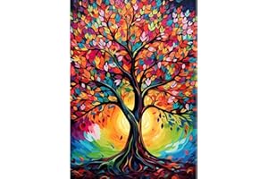 MEIYUDA Pintura Diamante Árbol de la Vida, Diamond Painting Kit Completo, Manualidades Adultos Niños, Painting Para Decoración de Pared, 30x40cm