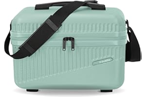 travelite Beautycase Hartschale Handgepäck, Bali, Kosmetikkoffer mit Organizer -und Aufsteckfunktion, 36 cm, 17 Liter