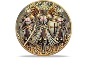 TOYTOSMPL Three Knights Armor Challenge-Münze, Chivalric Valor & Sacred Shield Medaillon, historisches Zeichen der drei Ritter, Gedenkgeschenke für Sammler, Historiker und Enthusiasten
