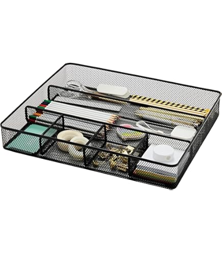 Plateau Organisateur 8 Cases - 32,4 X 20,3 Cm - Plastique Rose