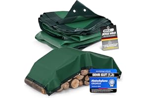 ‎ORGAFLIX ORGAFLIX Premium Abdeckplane 1,5x6m wasserdicht & UV-beständig mit 5j. Garantie, Extrem reißfeste Plane mit 3-Fach verstärkten Ösen, Tarp, Gewebeplane vielseitig einsetzbar, Holz, Schutz, Camping