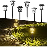 Quntis Luces Solares Exterior Jardín 6 Pack, Lámpara LED Solares Camino Exteriores, 30 Lúmenes, IP65 Impermeables Luces LED S
