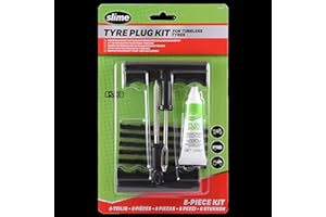 Slime 20500 Tyre Repair Reamer Plug Kit, Medium Heavy Duty Strings, T Handle Type and Plug Bond, 8 piece set