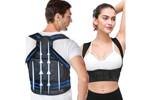 Aiseeok Rücken Geradehalter, Haltungskorrektur Damen und Herren, Rückenstützgürtel Haltungstrainer, Verstellbare Schultergurt Haltungskorrektur Rückenschmerzen mit Lendenwirbelstütze (S)