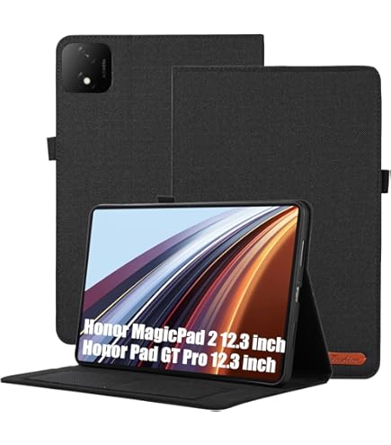 FKQLH Hoesje voor Honor Magic Pad 2 tablet 30 cm, verstelbare zachte siliconen kindvriendelijke beschermhoes voor Honor Magic Pad 2 Tablet 30,9 cm, zwart