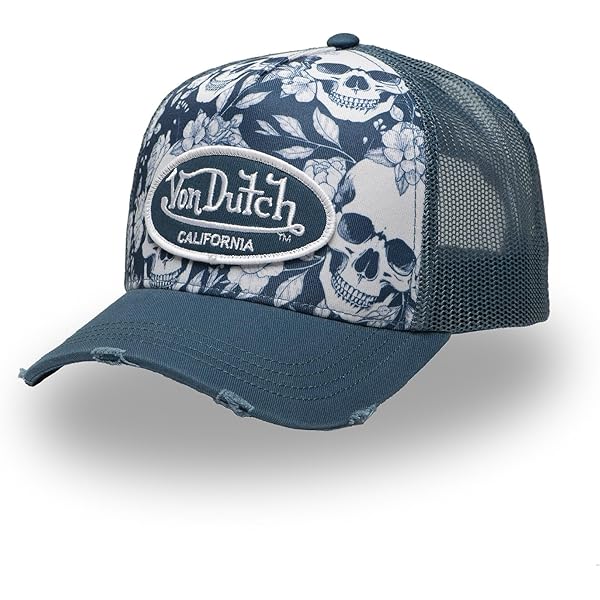 Von Dutch Verstelbare pet voor dames en heren, truckerpet, losse pasvorm, vervormingsvrij en origineel, rood, één maat