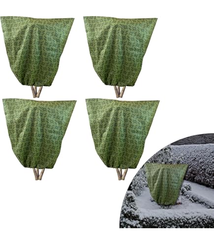 Voile Hivernage Plante Exterieur, 2 Articles Housse Hivernage Avec Cordon De Serrage A Fermeture 80 120cm Protections Hivernales Pour Pot 98281154