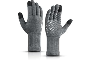 Rahhint Merinowolle Warm Winterhandschuhe Thermo Touchscreen-Handschuhe Herren Damen Strickhandschuhe XS/S/M/L/XL/XXL