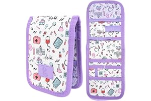 Ph Pro Heat Pochette Infirmiere - SalvabolPoches Infirmières - Pochette Aide Soignante pour Blouse avec Aimant - Accessoires Infirmiere Organisateur Professionnel. (Morado Oscuro)