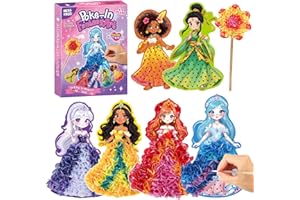 TWINKLE CHARM DRESS THE MAGIC. BE THE STORY. Creaciones Poke-In de TwinkleCharm | 6 kit de manualidades de heroína de fantasía para niñas de 4 a 9 años | Juego de arte y juego sin desorden | Actividad creativa de juego de simulación para niños |