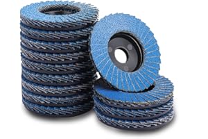 MOGRQAP 12 Piezas Discos Abrasivos, 50mm Discos de Láminas 120 Grano para Madera Acero inoxidable Metal